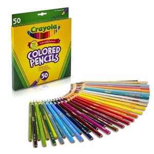 Crayola Colored Pencils,Coloring Supplies,50 Count